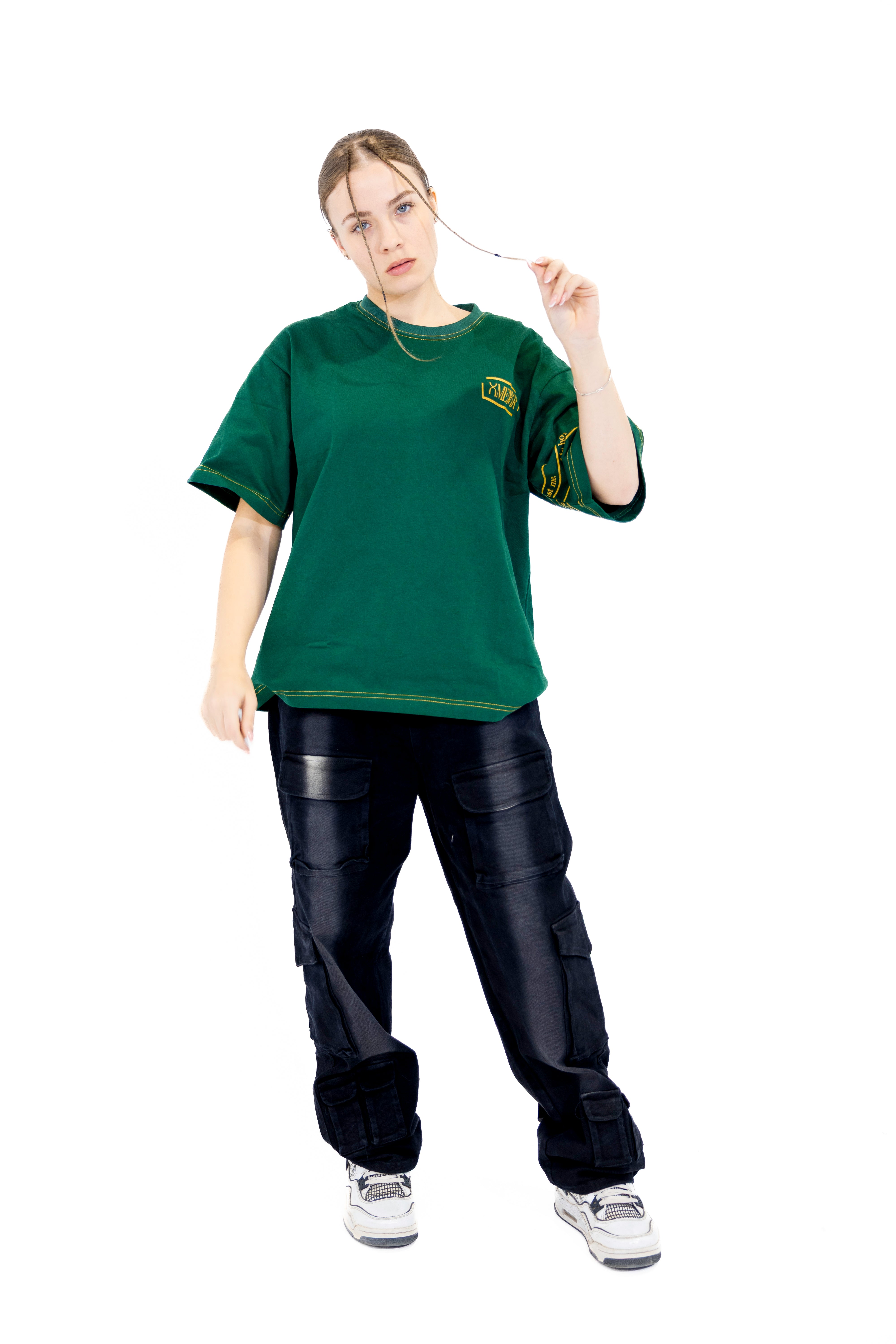Trust T-Shirt – Oversized Dark Green – OMENOR