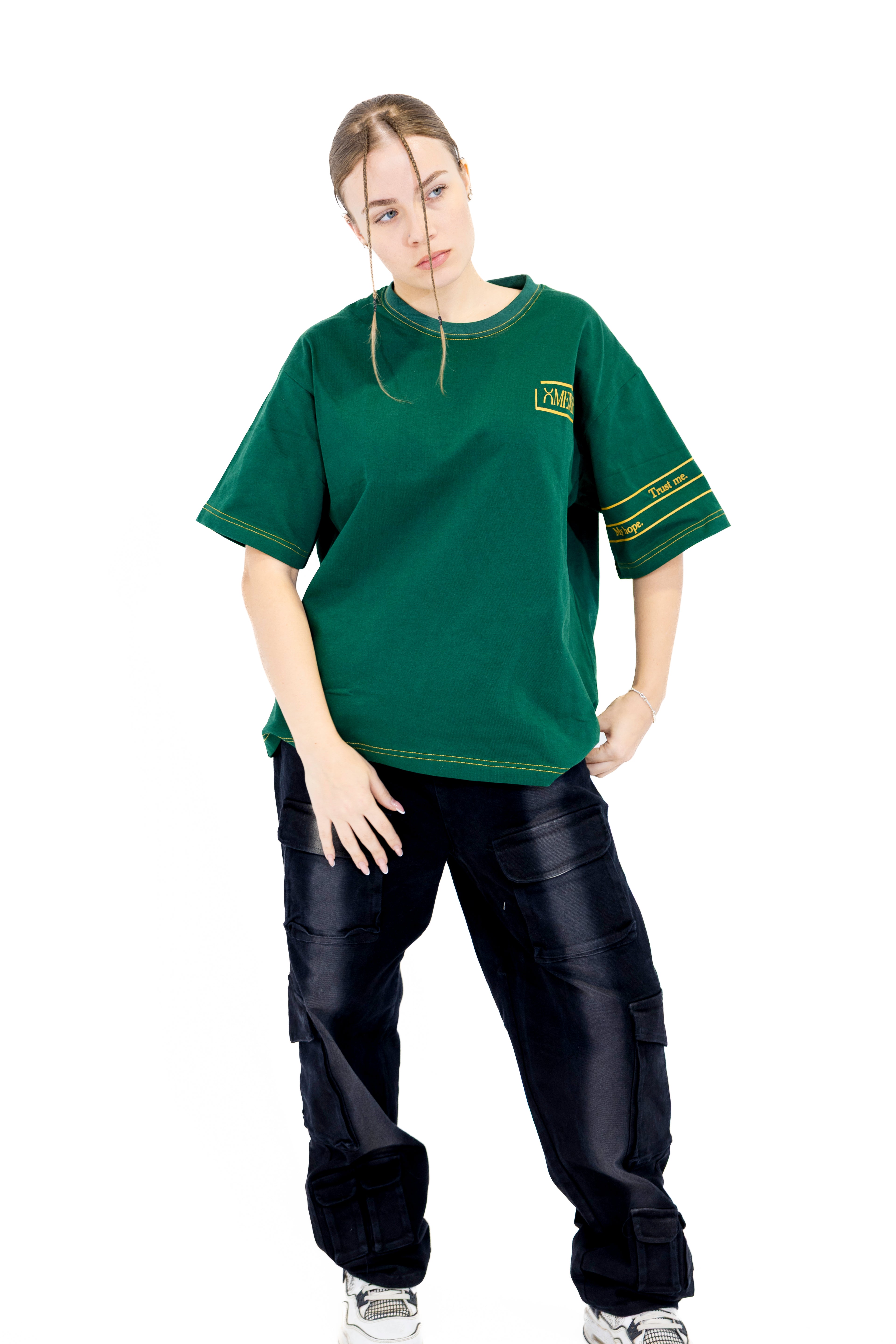 Trust T-Shirt – Oversized Dark Green