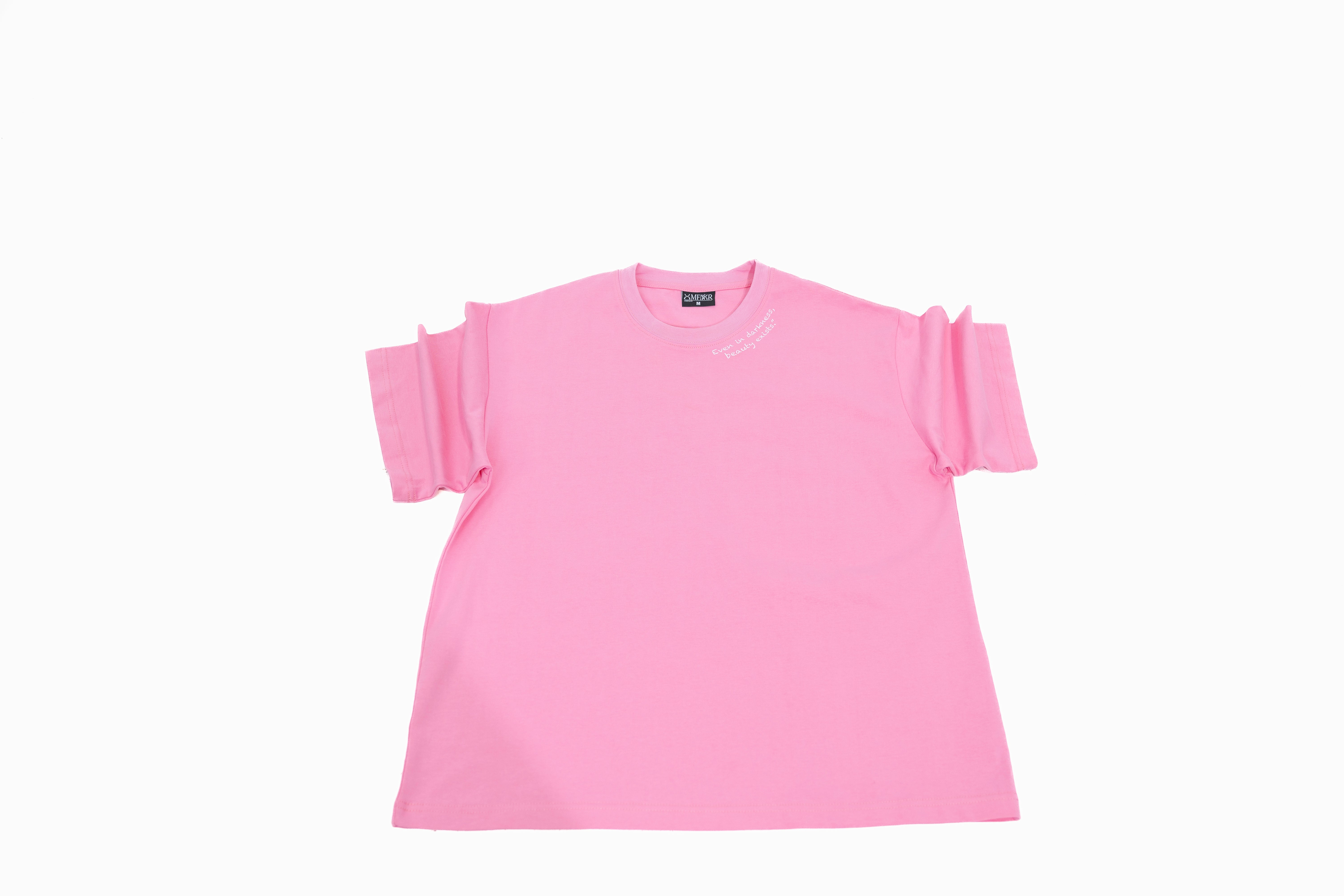 Midnight Rose T-Shirt – Oversized Pink Rose – OMENOR